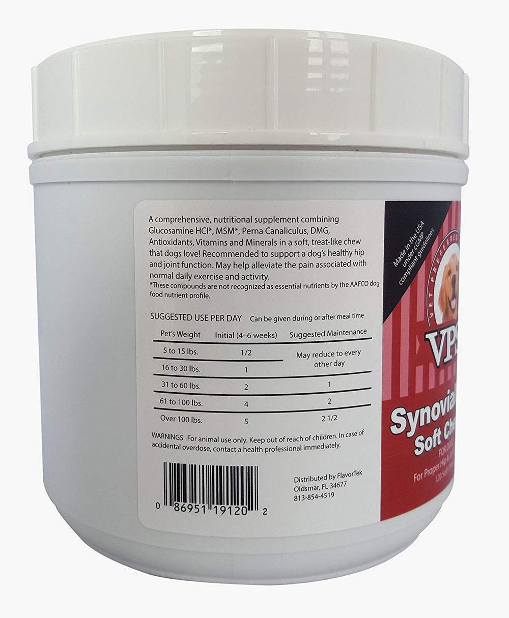 CLASSIC VPS SynovialMax – goût foie apprécié par les chiens pour une friandise régulière.