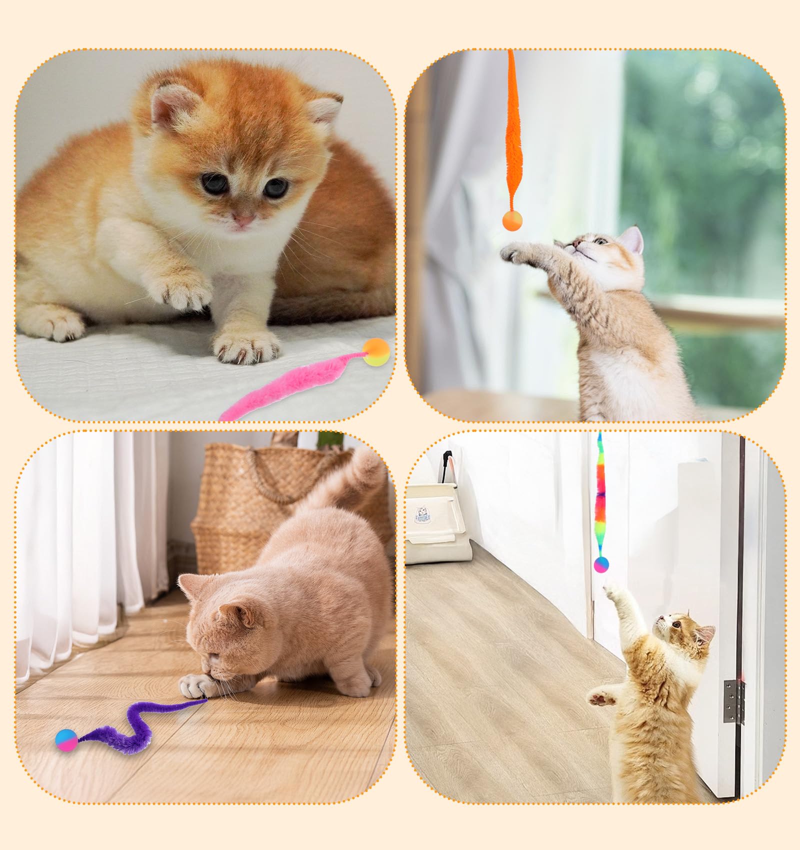 Ver pelucheux torsadé Classicseali, idéal pour le mâchouillage et le jeu.