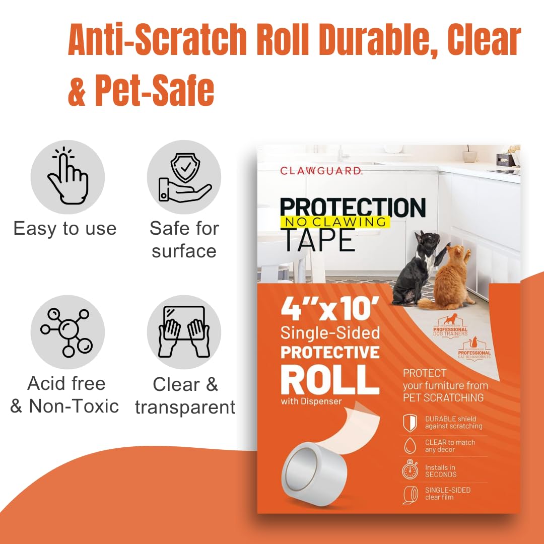 CLAWGUARD protection-durable : barrière résistante sur meubles et portes.