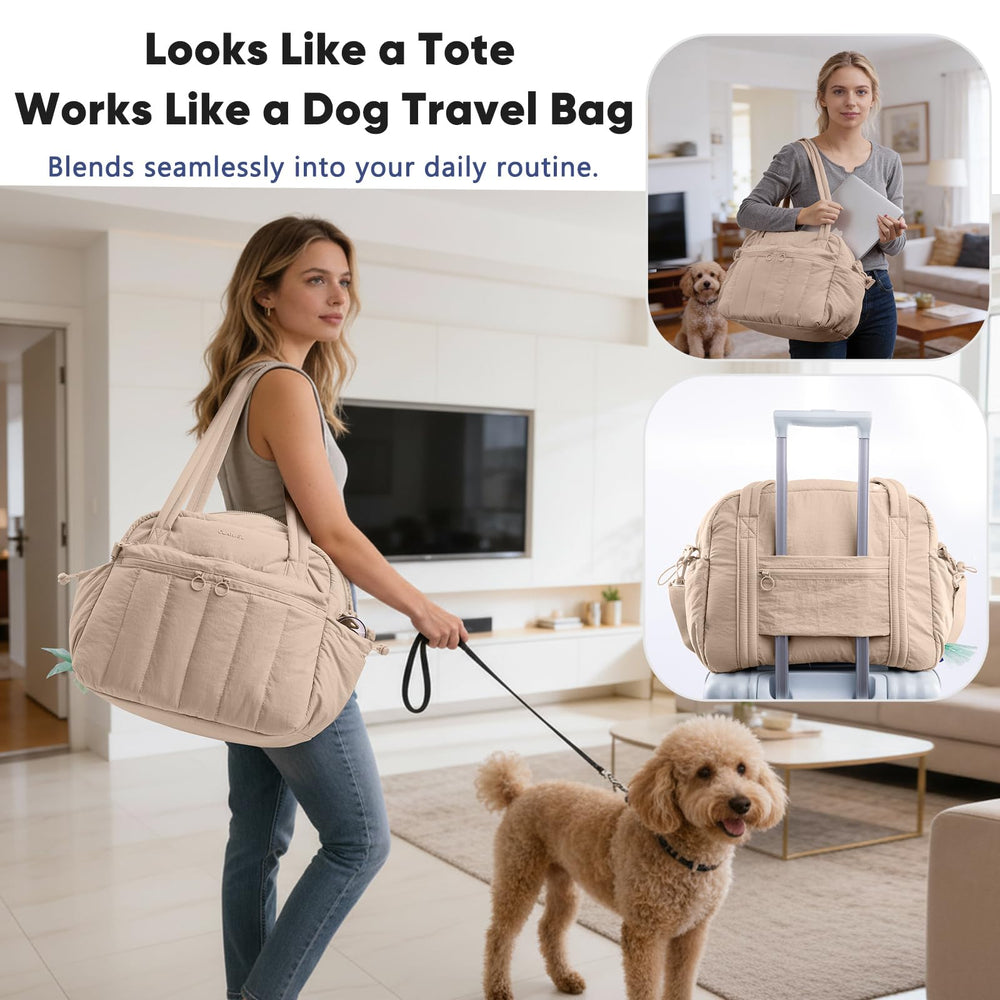 CLAWIST sac voyage chien, ouverture intérieure organisée pour accéder rapidement aux essentiels.