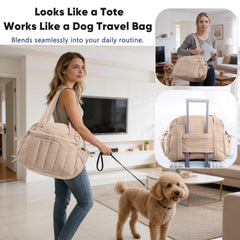 CLAWIST sac voyage chien, ouverture intérieure organisée pour accéder rapidement aux essentiels.
