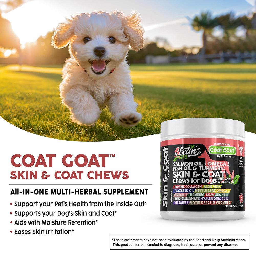Clean Pets Huile de Saumon – versement facile pour dosage quotidien.