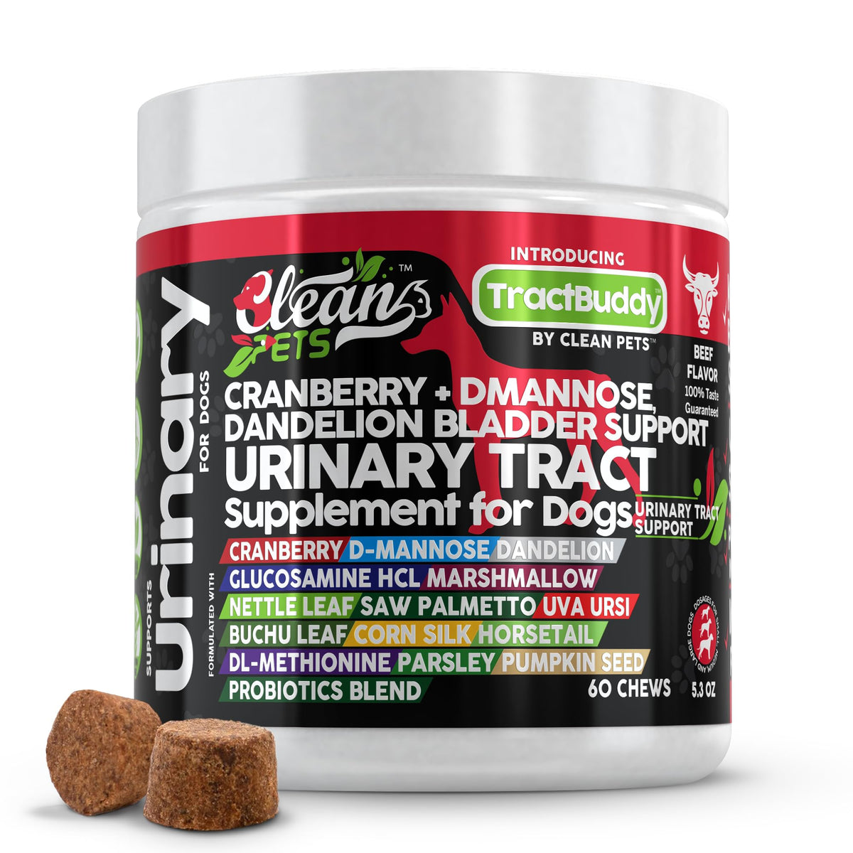Clean Pets Soutien Urinaire pour chien – bouteille pratique et hydratation quotidienne.