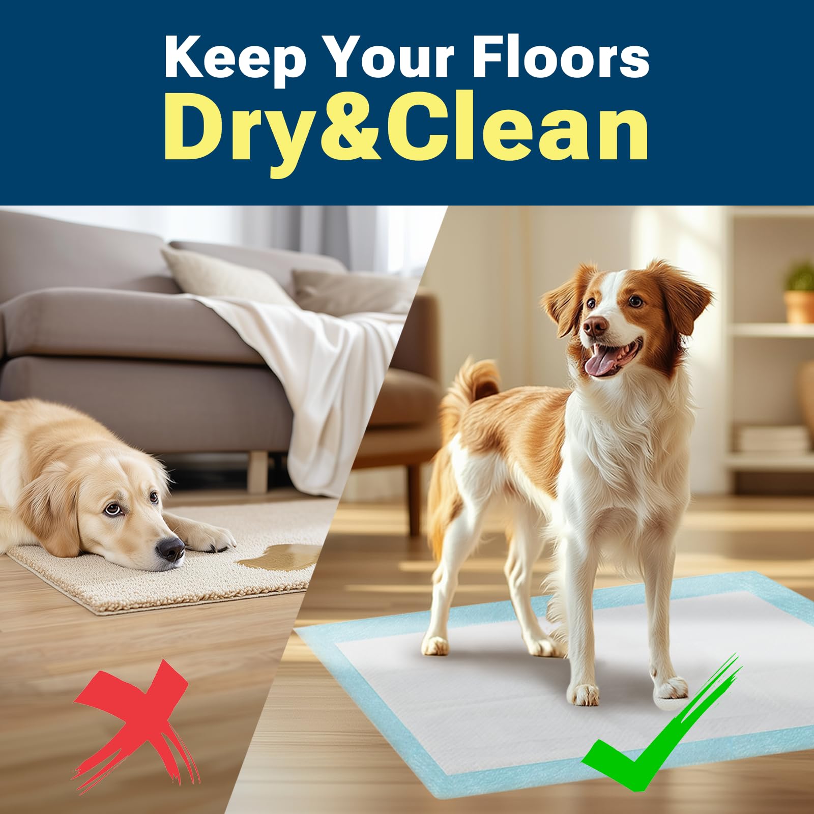 Surface douce CLEAN SPACES adaptée à la peau des chiots et des adultes.