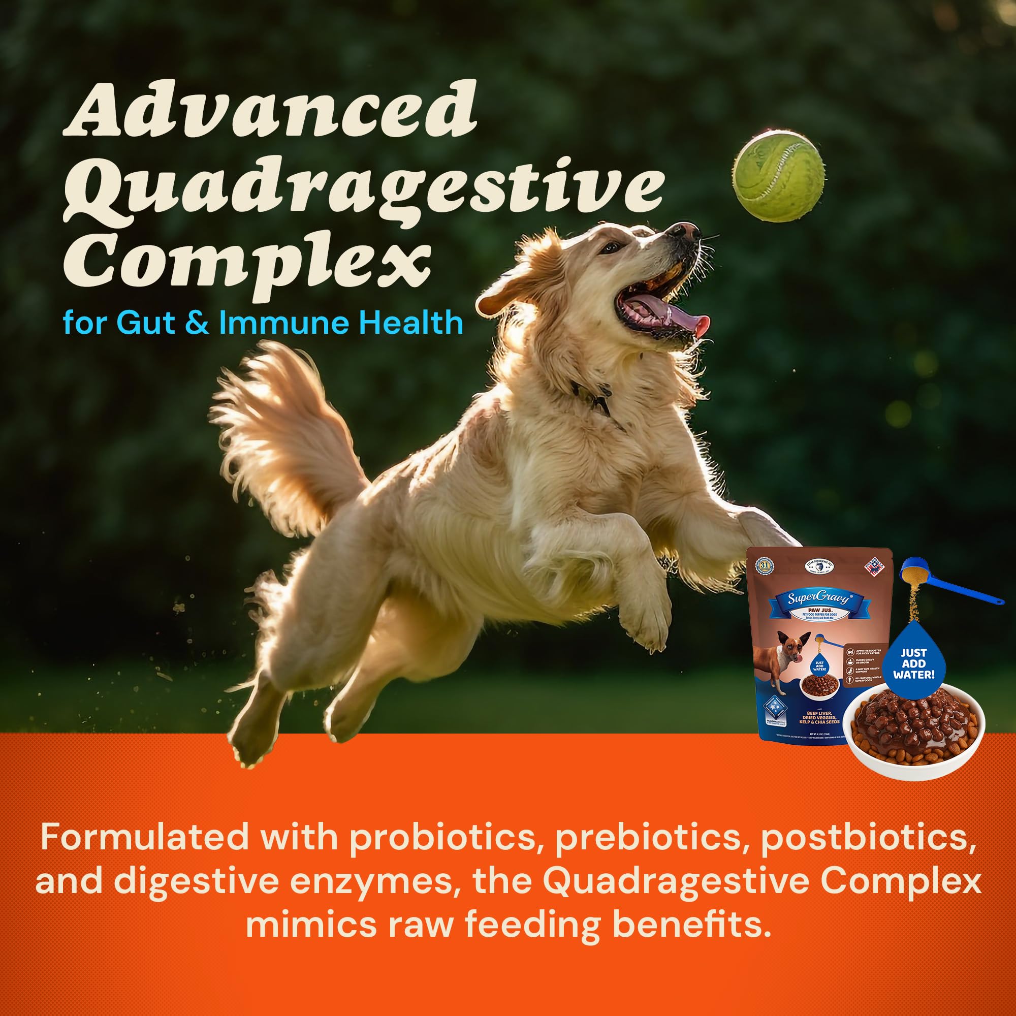CLEAR CONSCIENCE PET Paw Jus SuperGravy, ingrédients USA de qualité