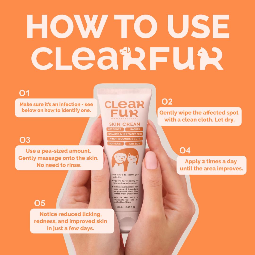 ClearFur argent colloidal offre un soin doux pour la peau des animaux