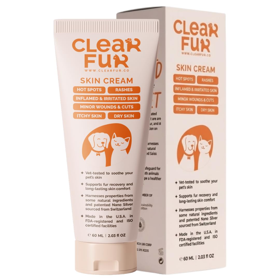ClearFur crème-relief rapide pour chiens et chats, apaise rapidement les irritations cutanées