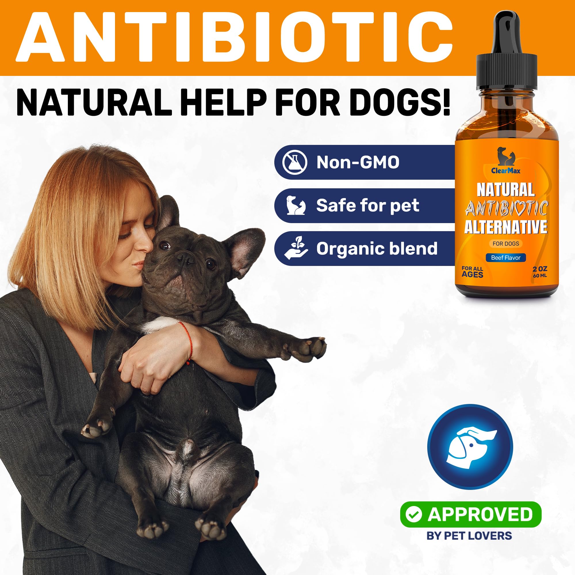 Clear Max antibiotiques chien adapté à tous les âges et races.