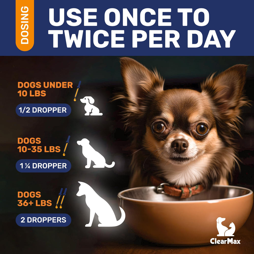 Clear Max: pipette-doseur pratique pour mélanger au repas du chien.