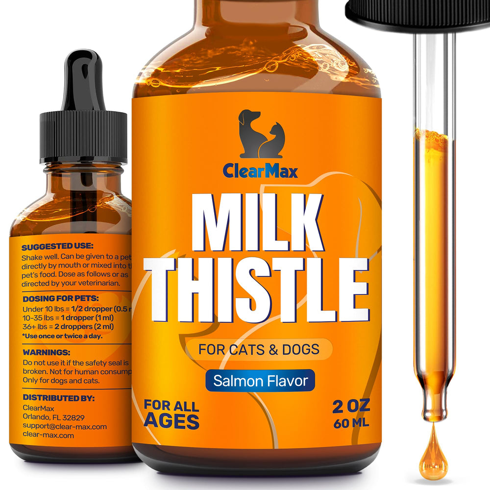 Clear Max chardon-marie – bouteille liquide pour soutenir le foie des chiens et chats.