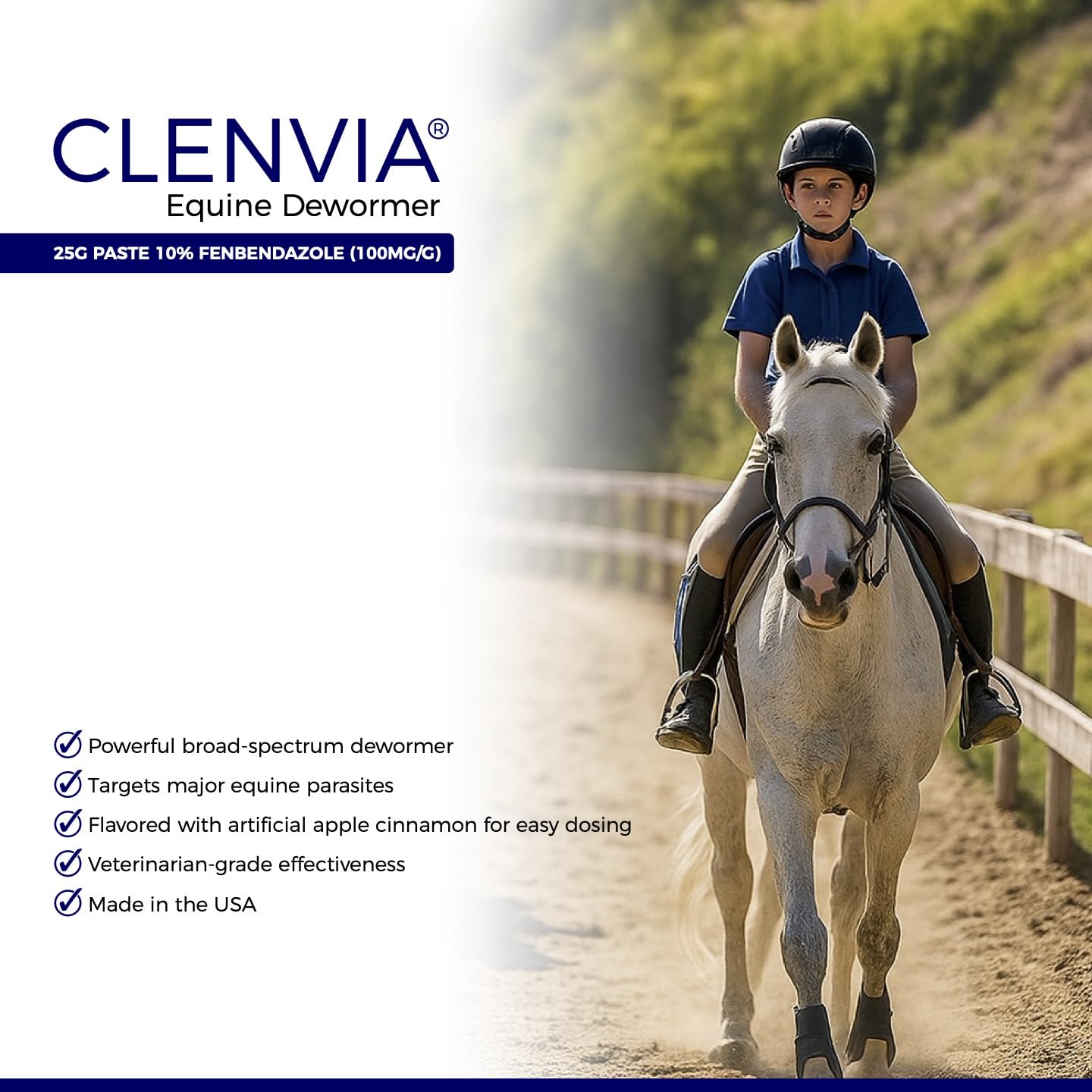 CLENVIA Pâte Cheval 10% – quatre seringues de 25 g prêtes à l’emploi