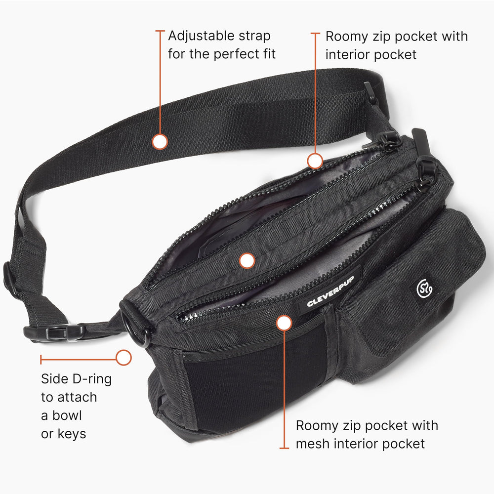 Cleverpup anneau-en-d-lateral: accessoire utile pour attacher clés ou bol.