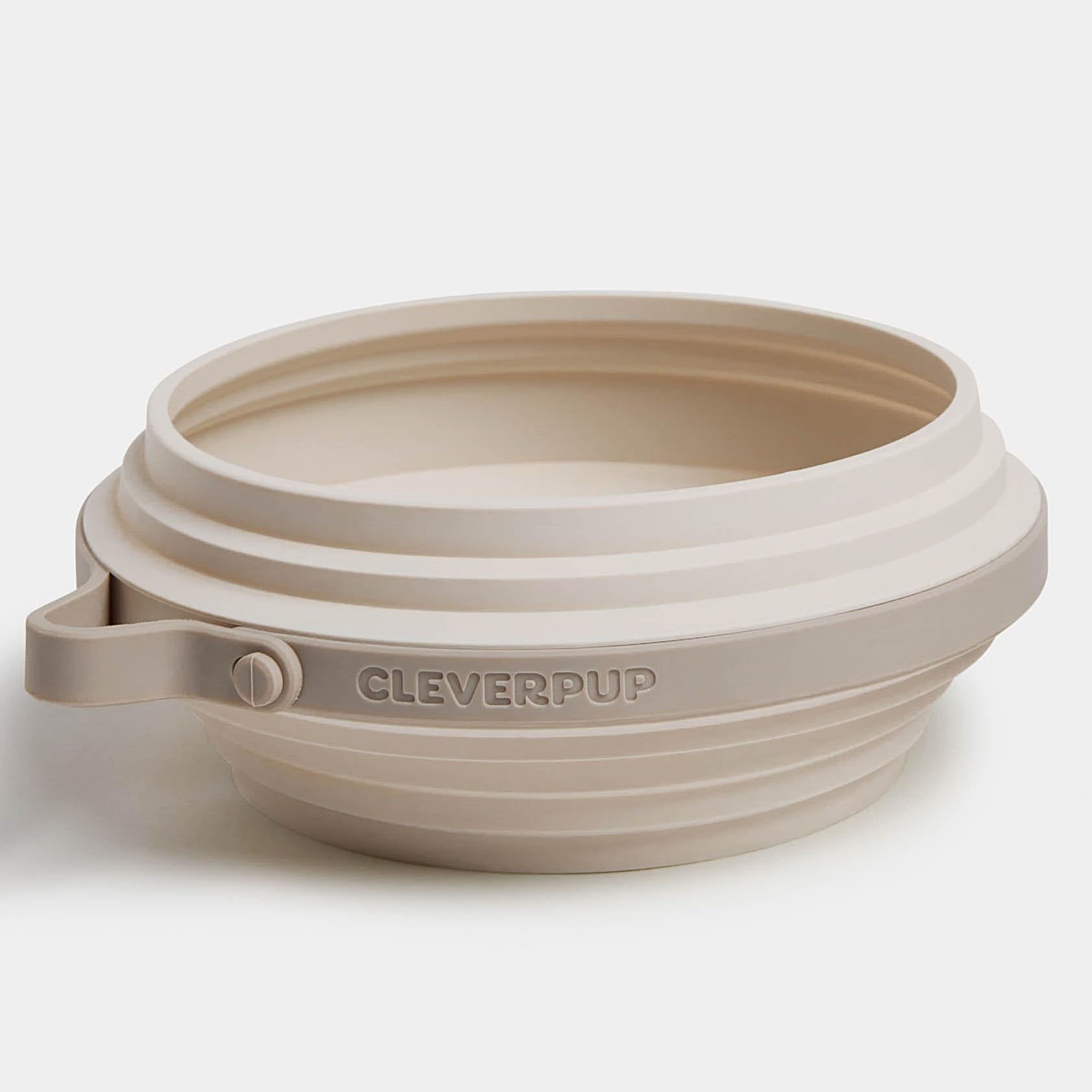 Cleverpup Nomad bol chien pliable 4 tasses, parfait pour repas et hydratation en voyage.