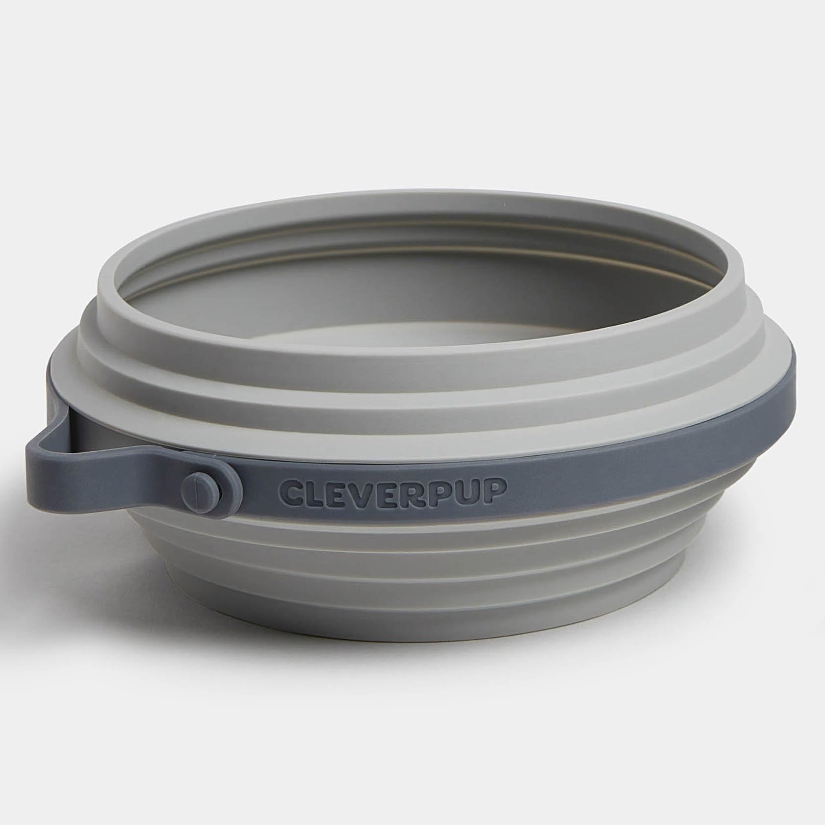 Cleverpup Nomad bol chien répliable 4 tasses gris, pratique lors des sorties.