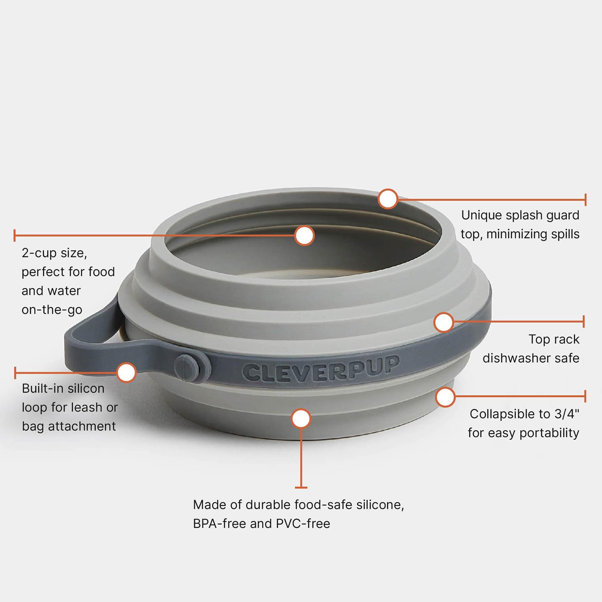 Cleverpup Nomad: silicone sans BPA, durable et sûr pour le lavage