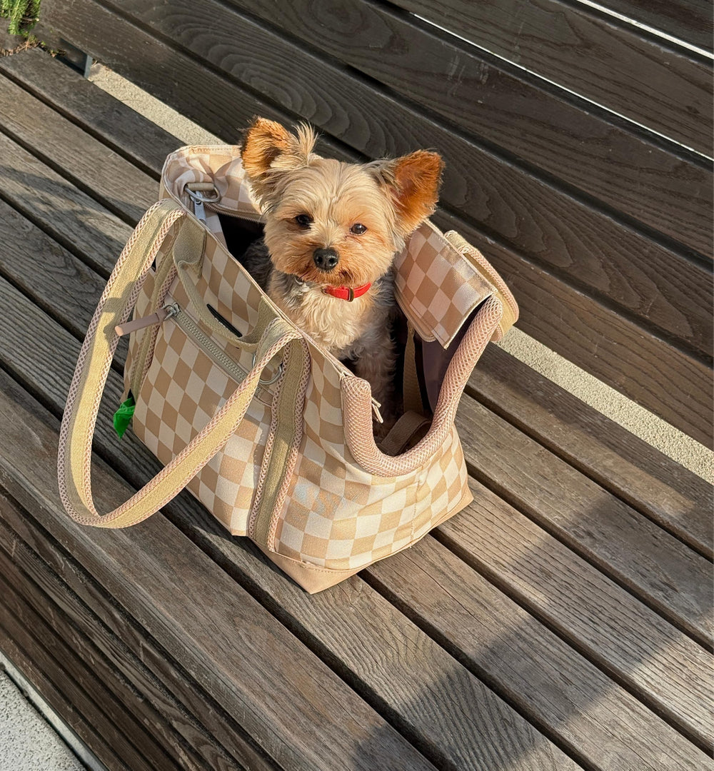 Cleverpup sac-de-transport petit-chien poches-organisation pour accessoires.