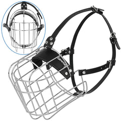 CleverTail Muzzle XXL avec sangles en cuir réglables pour un ajustement confortable et sûr.