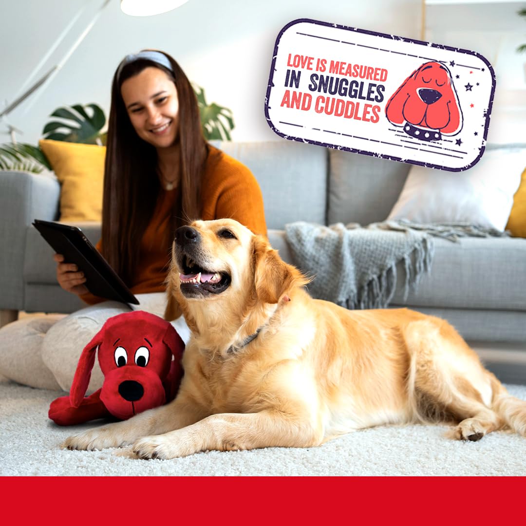 Clifford le Gros Chien Rouge – jouet peluche intérieur, parfait pour des jeux à la maison.