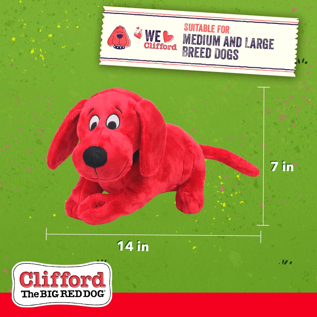 Clifford Snuggle Buddy, couleurs riches qui captent l'attention pendant le jeu.