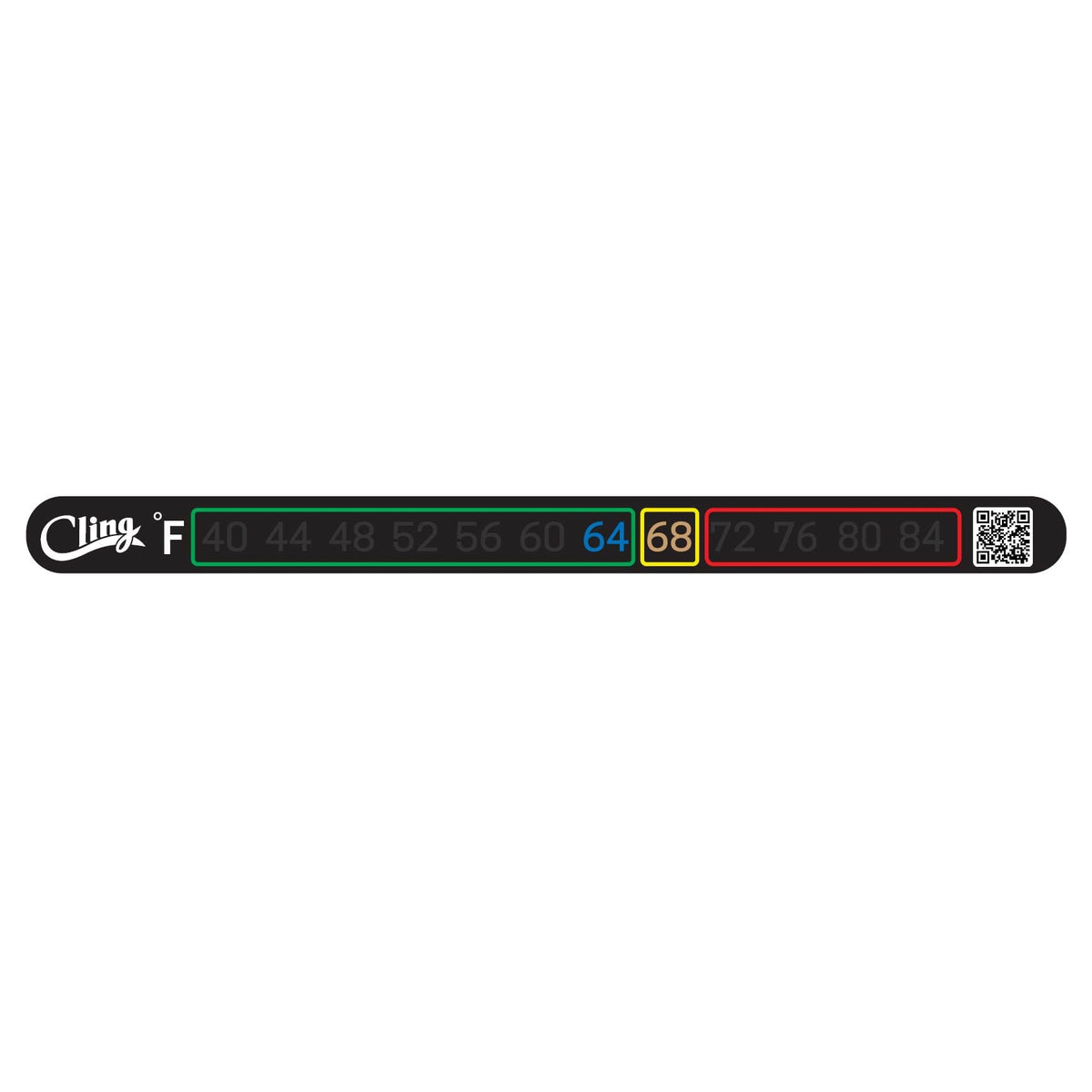Cling Fishing Products thermomètre adhésif avec affichage clair pour lire rapidement la température de l'eau