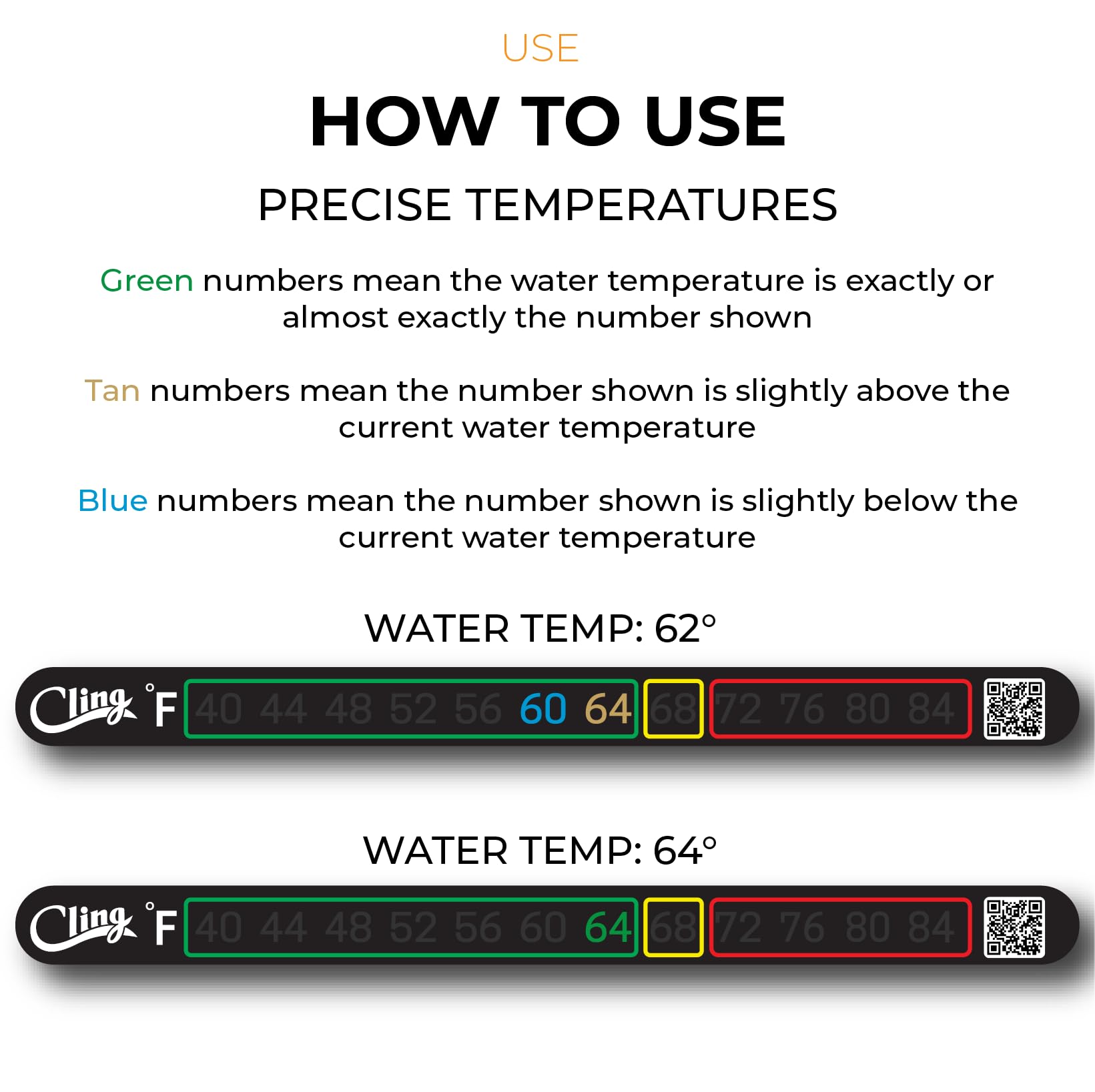 Cling Fishing Products installation simple sur filet ou équipement pour surveillance thermique pratique