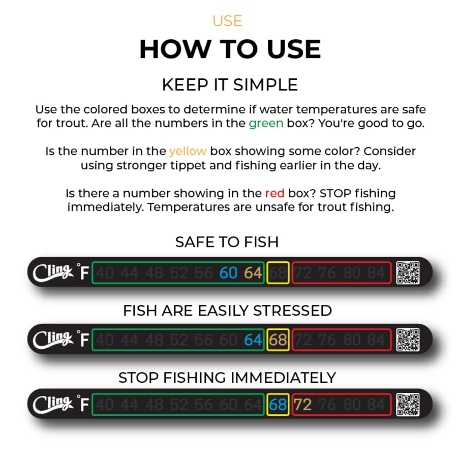 Cling Fishing Products affichage lisible en toute lumière, lecture rapide