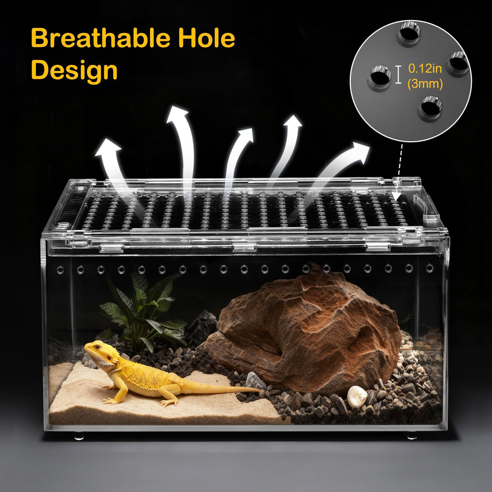 Clioran terrarium hygromètre numérique inclus pour suivre l’humidité et le confort.