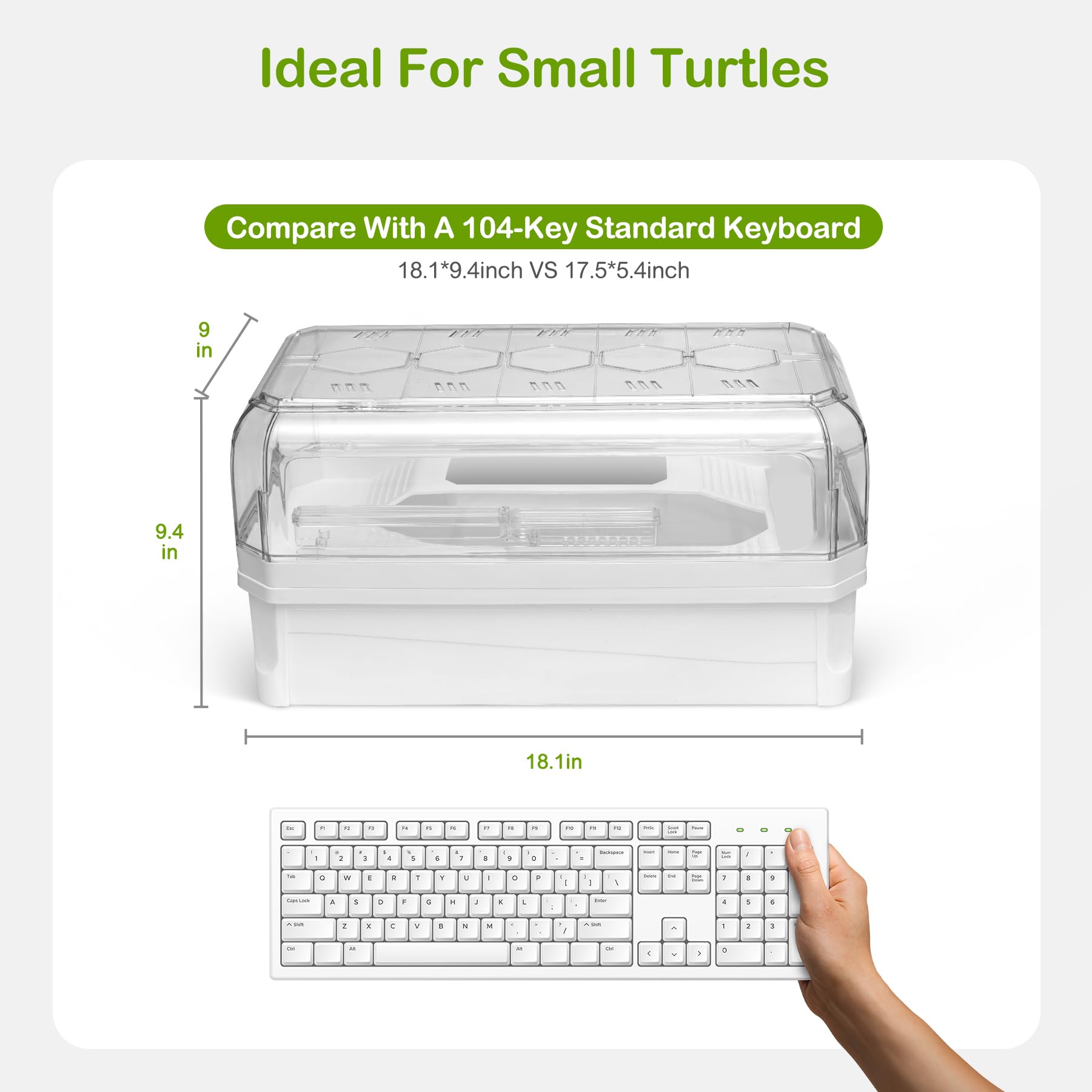 Clioran kit tortue: zones d'habitat variées pour basking, nage et repos.