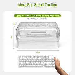 Clioran kit tortue: zones d'habitat variées pour basking, nage et repos.