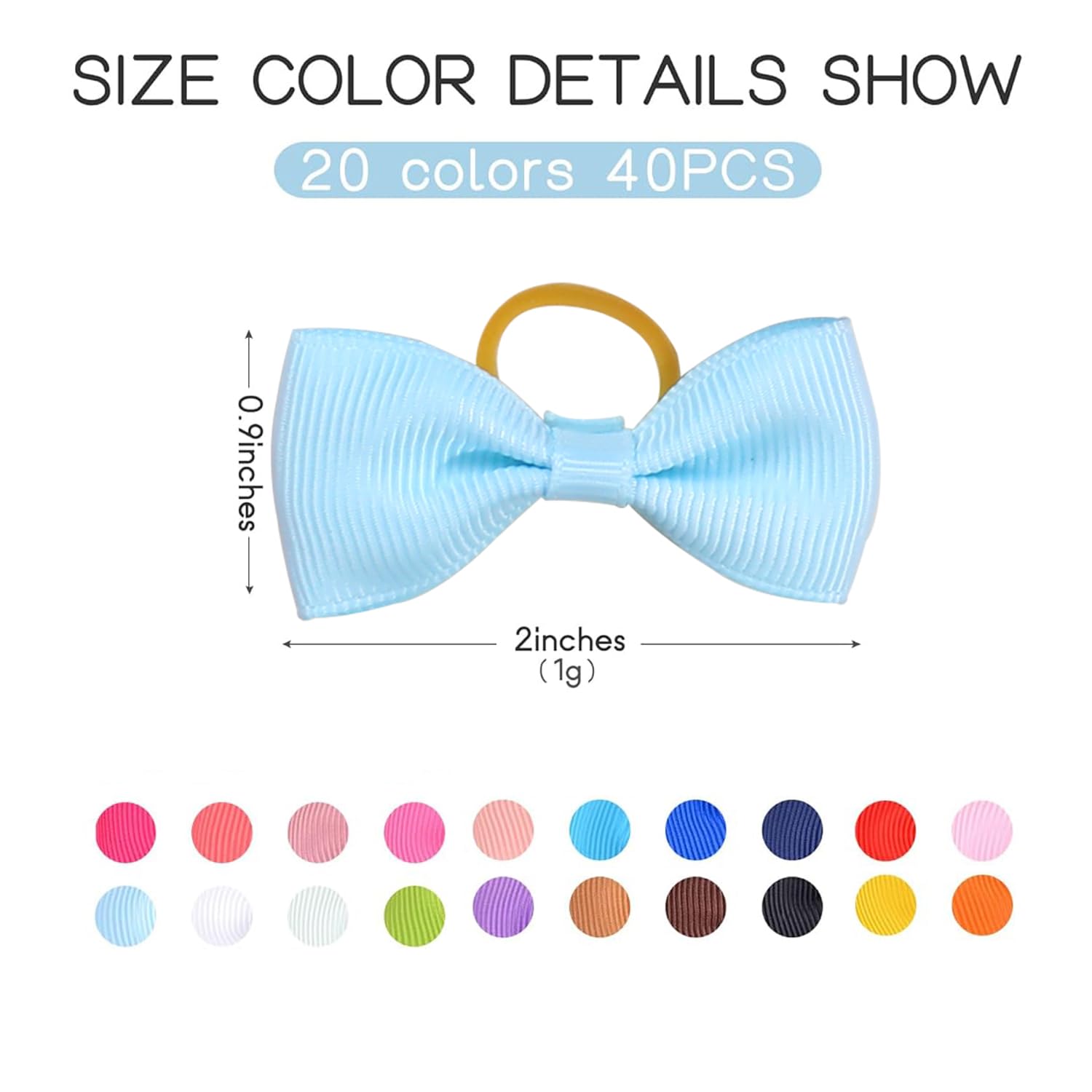 Clipband noeud mini 2 pouces jaune: ajout dynamique pour fêtes et événements.
