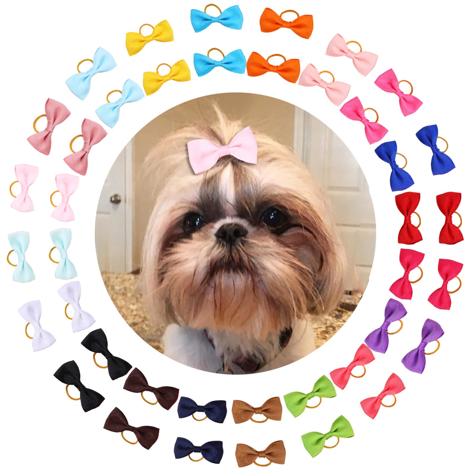 Clipband noeud mini 2 pouces rouge: accessoire adorable pour chien et sorties quotidiennes.