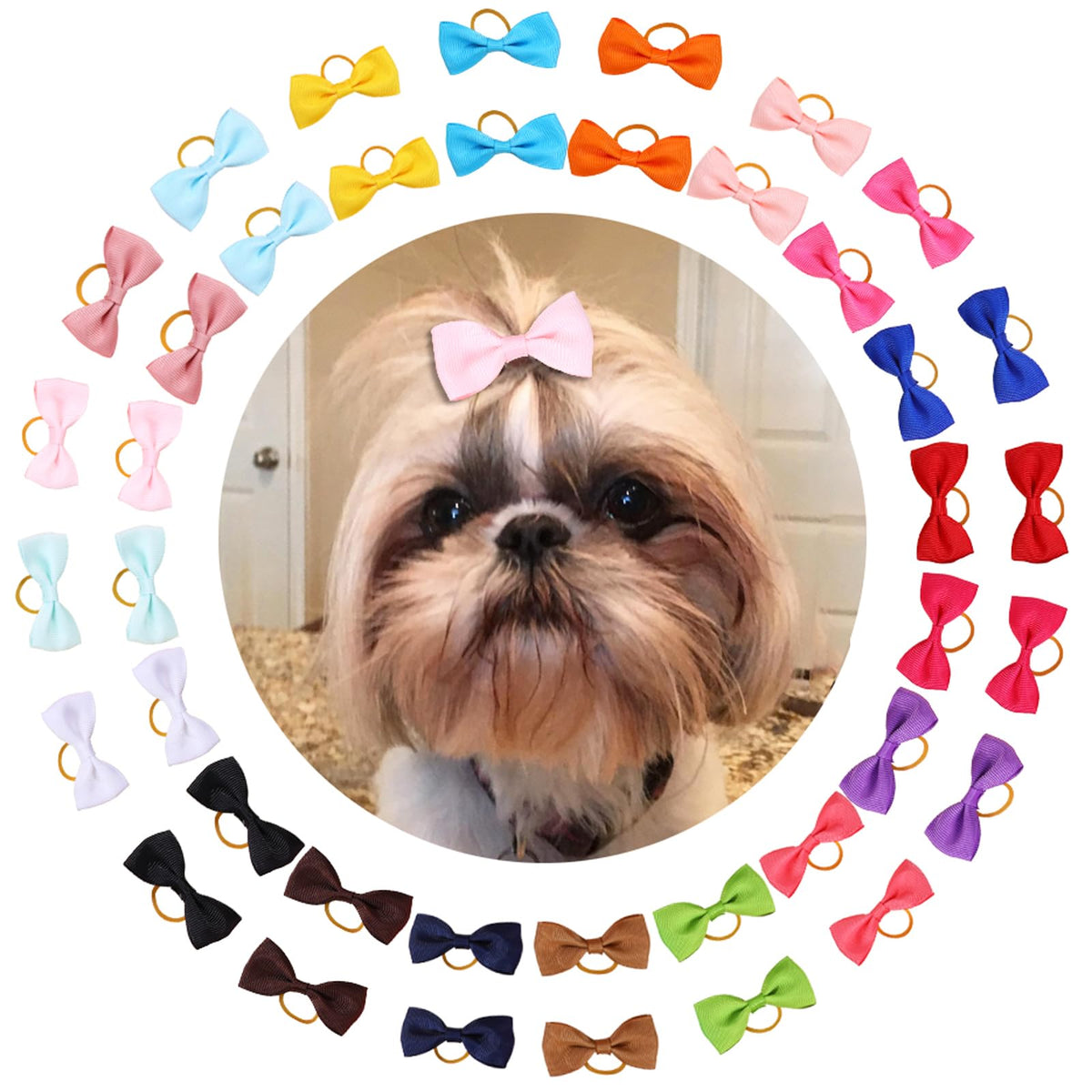 Clipband noeud mini 2 pouces rouge: accessoire adorable pour chien et sorties quotidiennes.