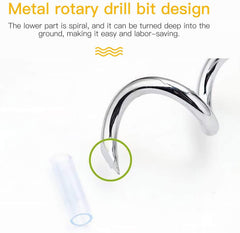 CLKHOWL piquet spiral anti-rouille fixé au sol pour stabilité durable