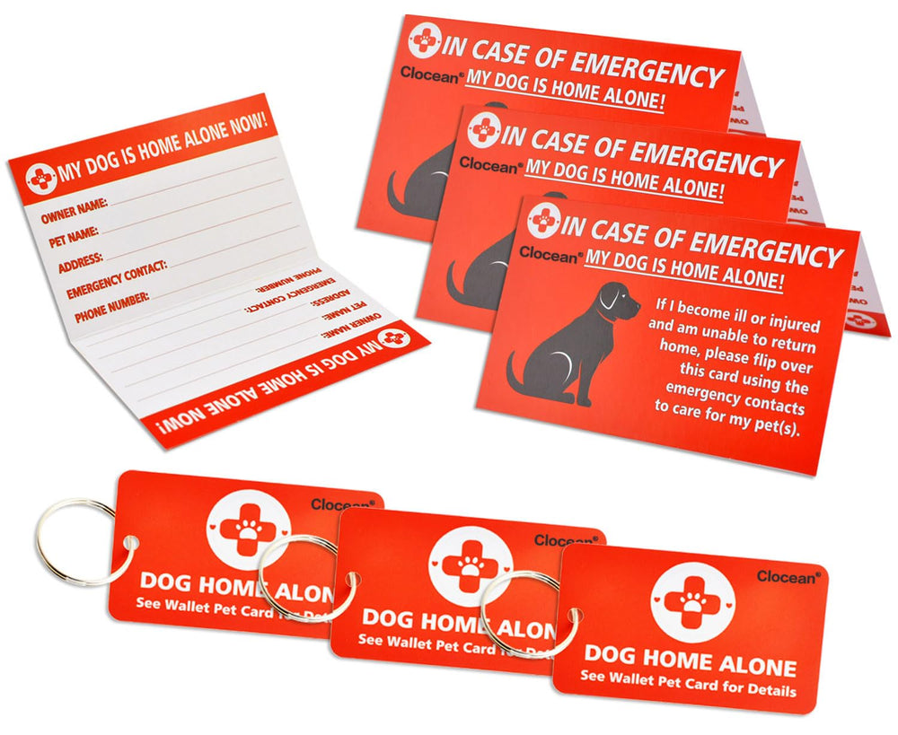 Clocean étiquette d’urgence chien-domicile, visibilité rapide pour les secours et l’aide.