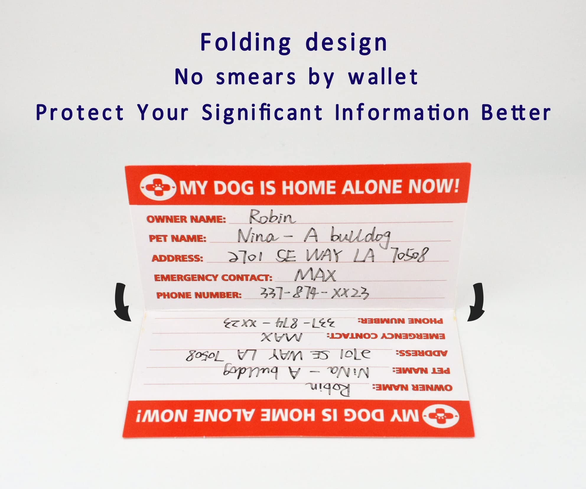 Clocean portefeuille-carte pliable imperméable, gardez les infos en sécurité.