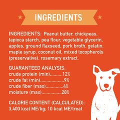 Biscuit bio au beurre de cacahuète et pommes, aroma naturel attirant.