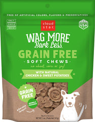 Cloud Star Wag More Bark Less biscuit moelleux au poulet pour chien.