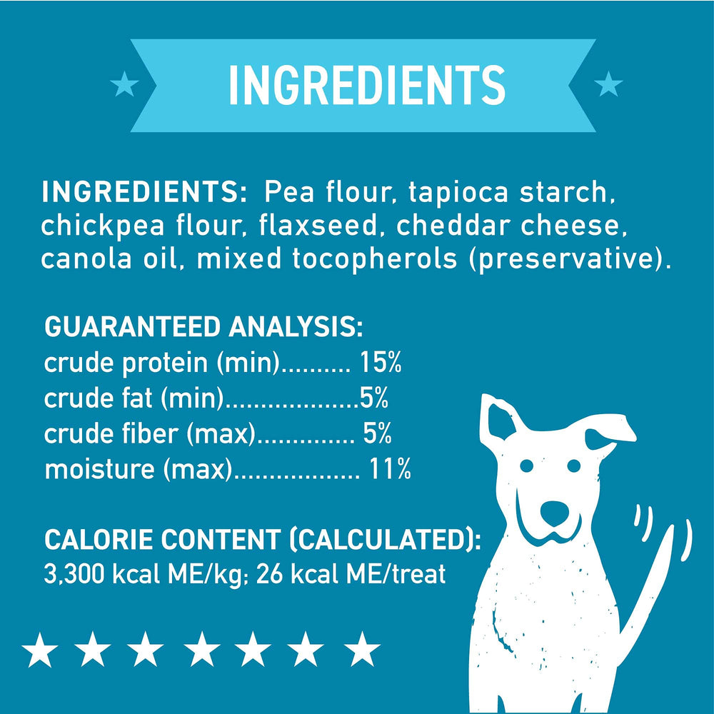 Cloud Star Wag More biscuits cheddar, environ 26 calories par biscuit.