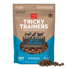 Cloud Star Tricky Trainers saumon, sachet 14 oz, récompense idéale pour l’entraînement.