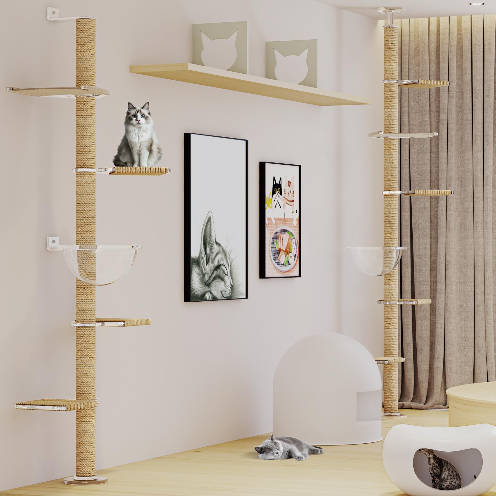 CloudPET Arbre-chat surface sisal naturelle idéale pour griffage quotidien