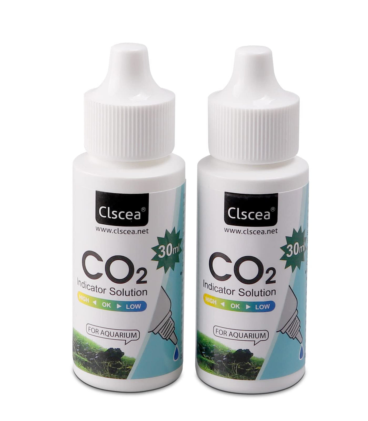Clscea Indicateur CO2 : bouteille prête à l’emploi pour aquarium planté.