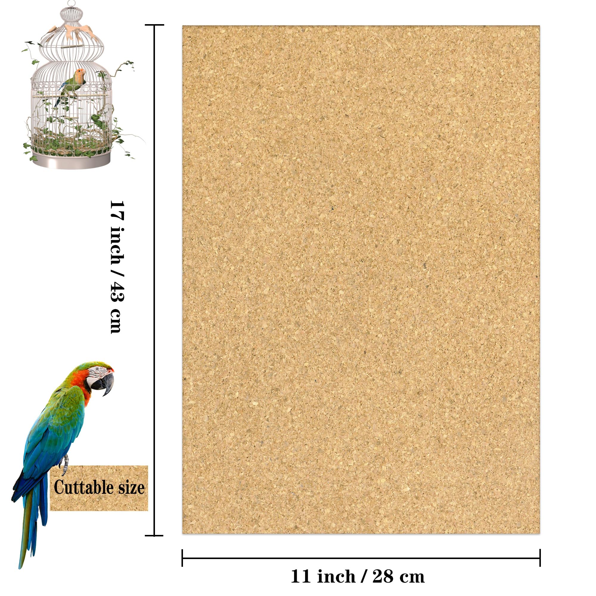 Revêtement gravier Clyairmao pour cage d'oiseaux, fond durable et sûr.