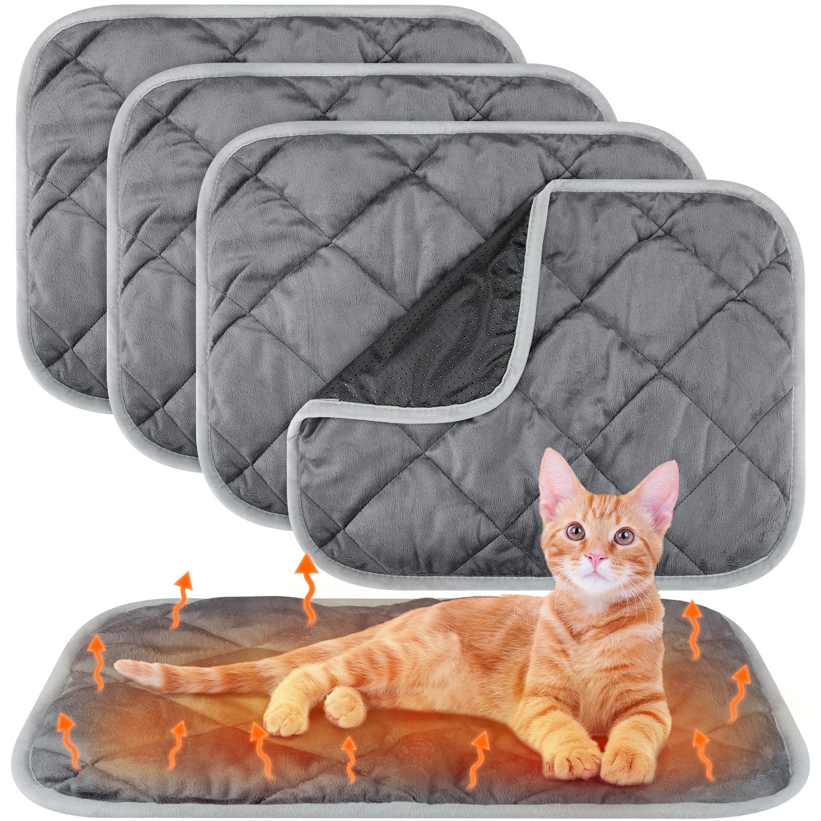 Tapis chauffants Clysee quatre pièces pour animaux, chaleur réconfortante