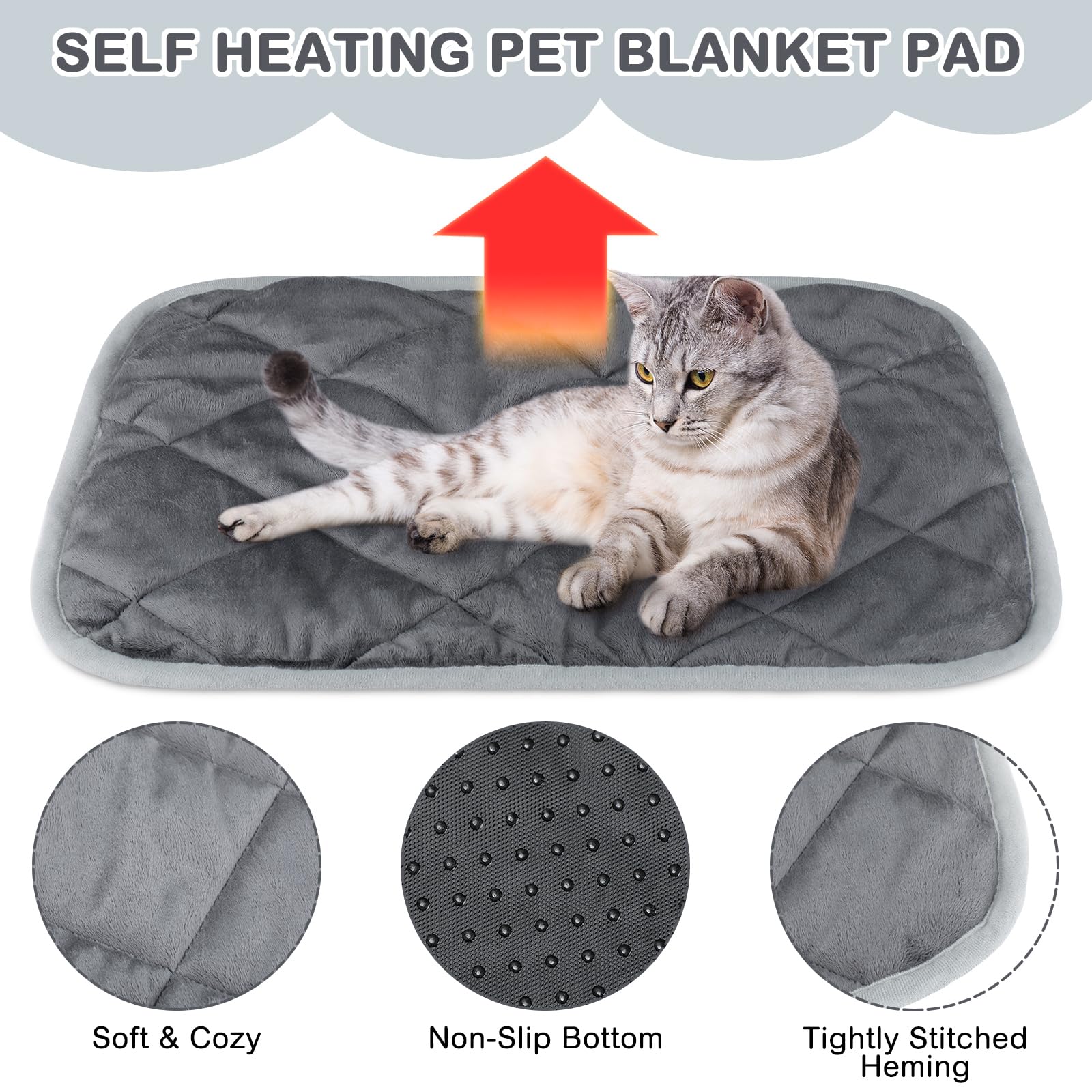 Tapis thermique lavable Clysee, idéal pour cage ou canapé