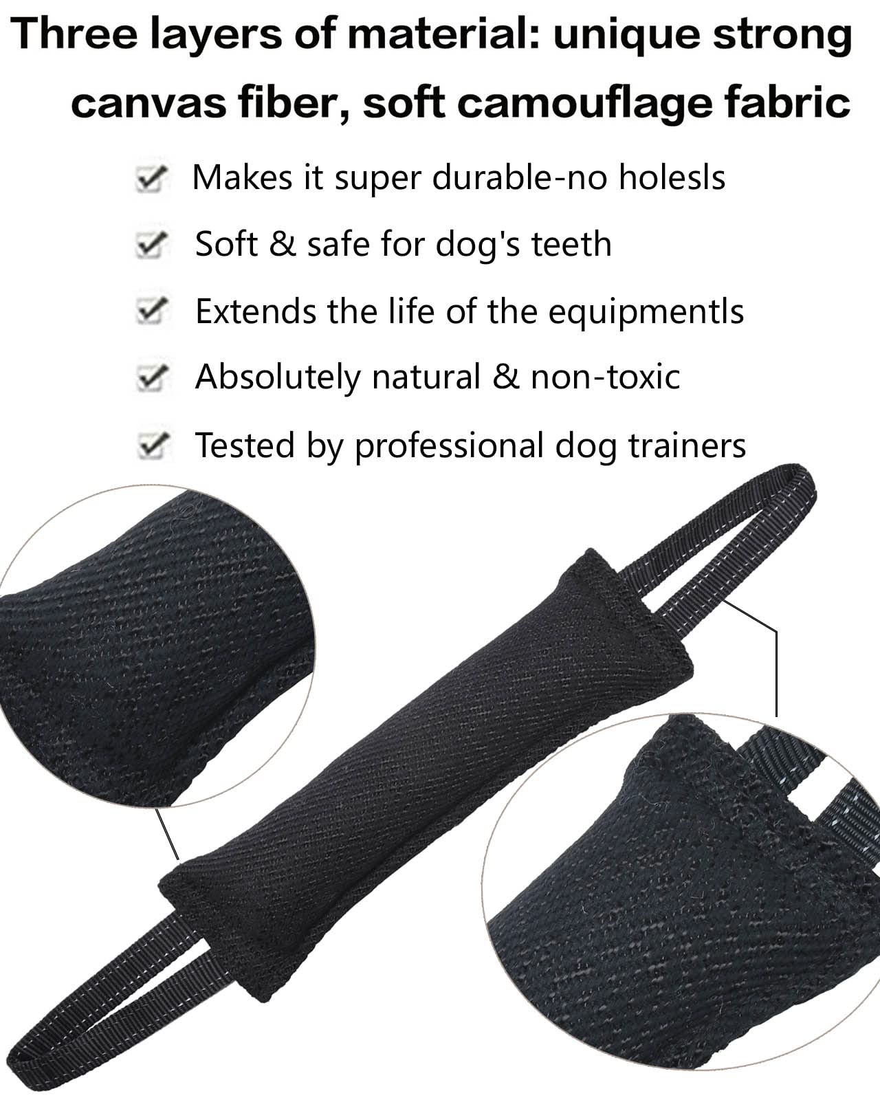 Clysoru en lin et jute, robuste pour chiots et chiens adultes pendant les séances.