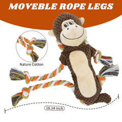 Jouet CneeeeeB pour chien – peluche design singe, douceur agréable