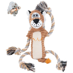 Jouet lion peluche CneeeeeB avec couineur pour chiot