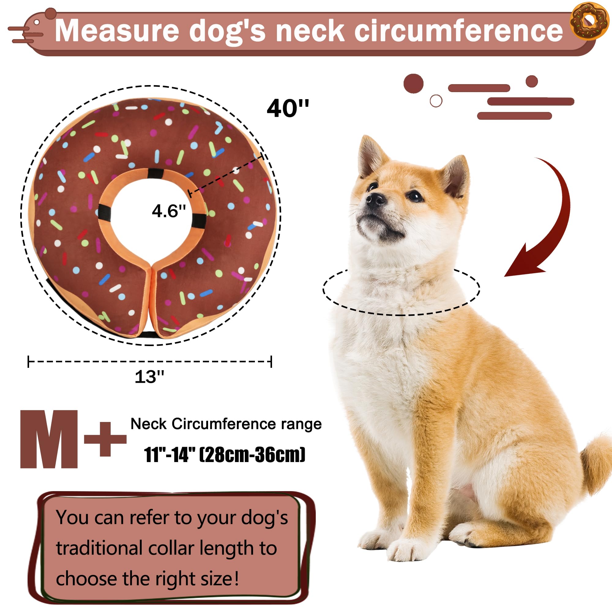Design mignon de collier beignet gonflable Cneo pour chien et chat.