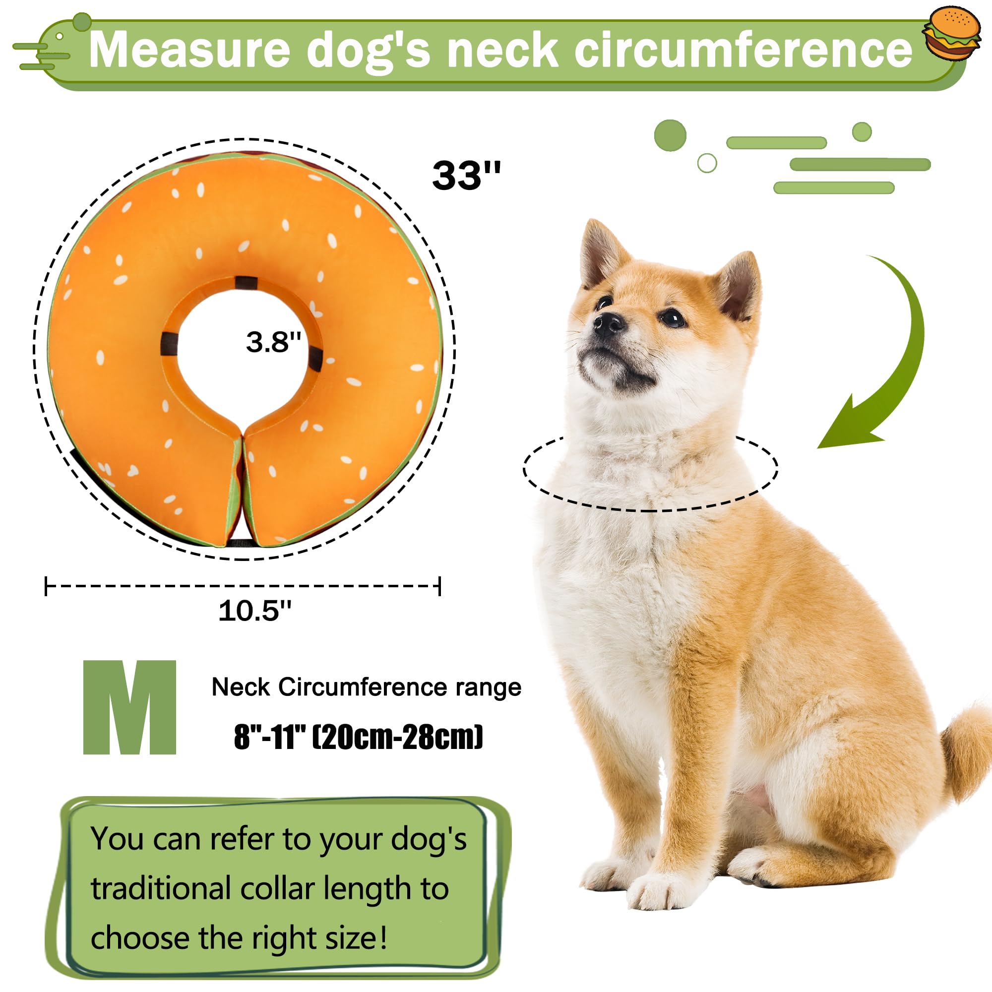 Design mignon du collier donut gonflable Cneo pour chien et chat