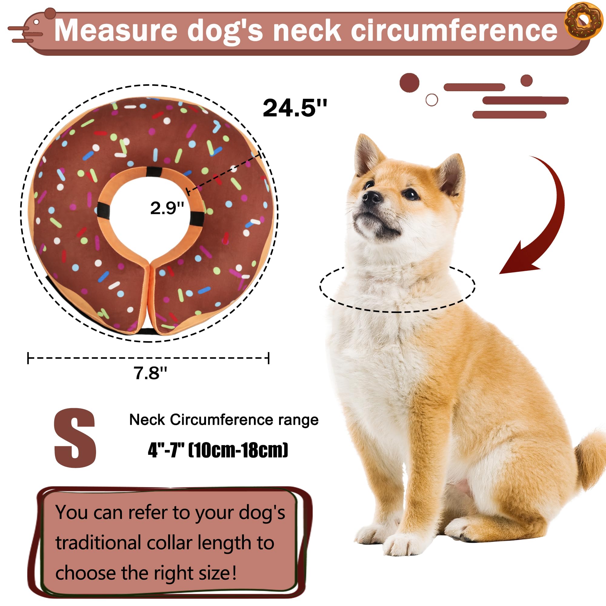 Design brun du collier donut Cneo, aspect rassurant et ludique.